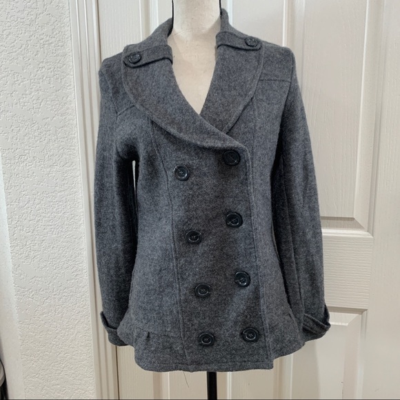 babette ballinger Jackets & Blazers - Wool Lightweight Small Jacket Coat EUC Grey Top
